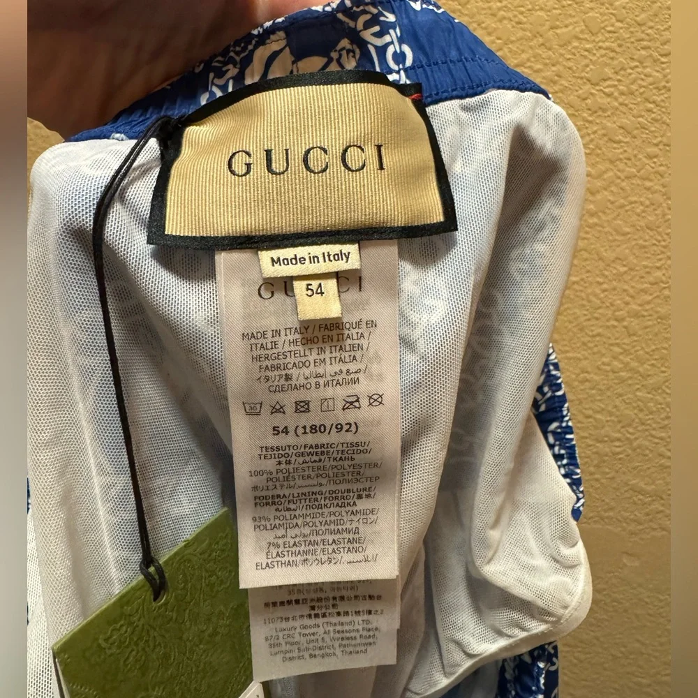 New Gucci GG Logo Equestrian Print Swim Shorts Size 54 / US XL / Waist 36 - 40